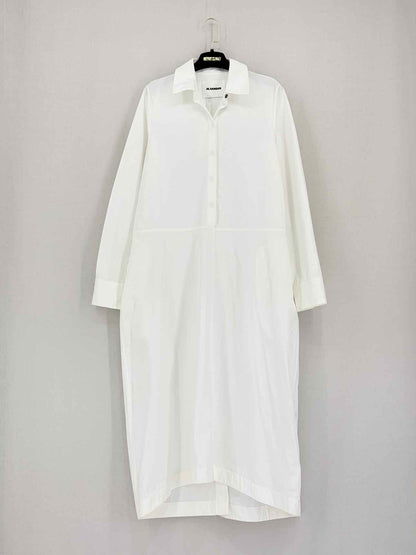 JIL SANDER White Size US 2 Midi Dress