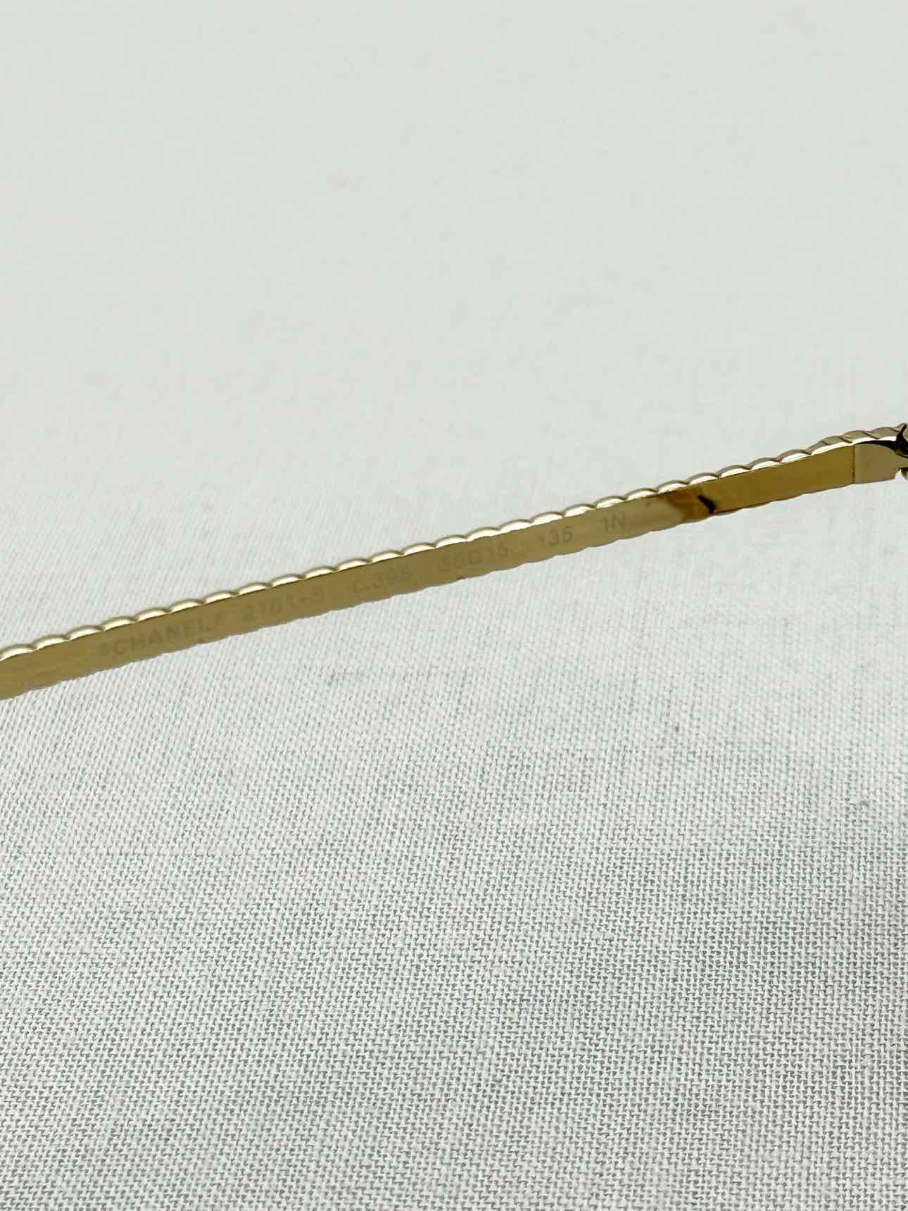 CHANEL Gold Tone Sunglasses