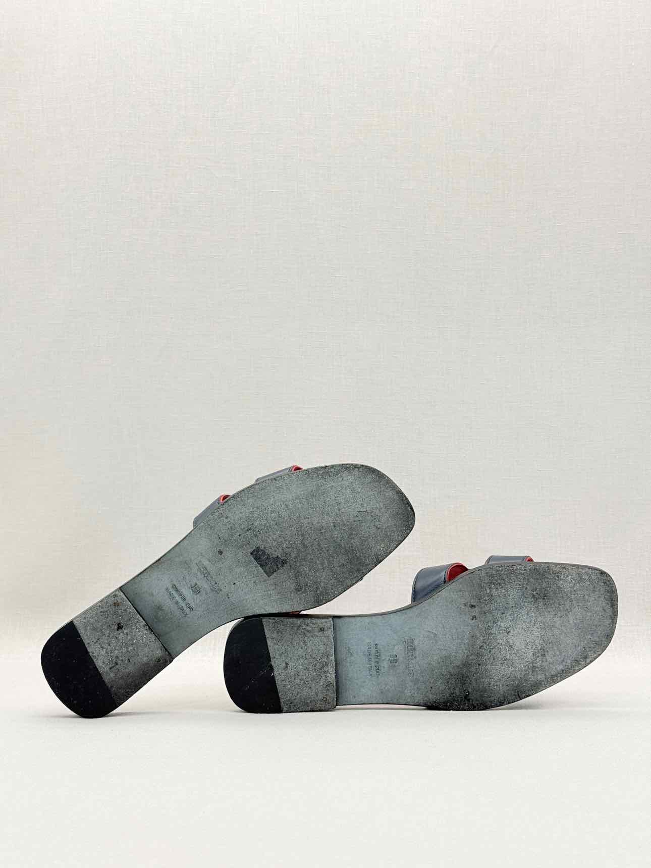HERMES ORAN Black Size EU 39 Sandals