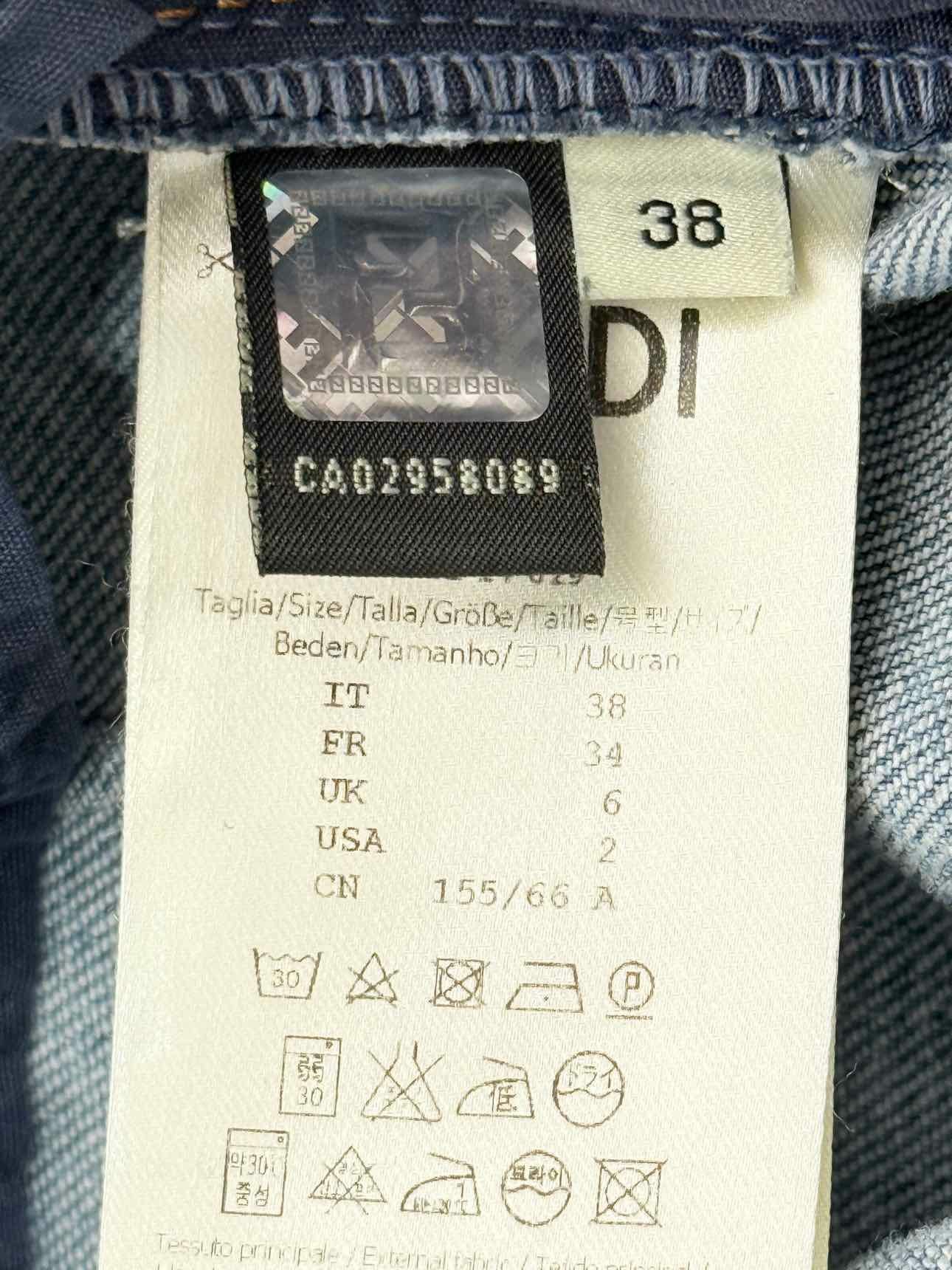 FENDI Crop Blue Size US 2 Jeans