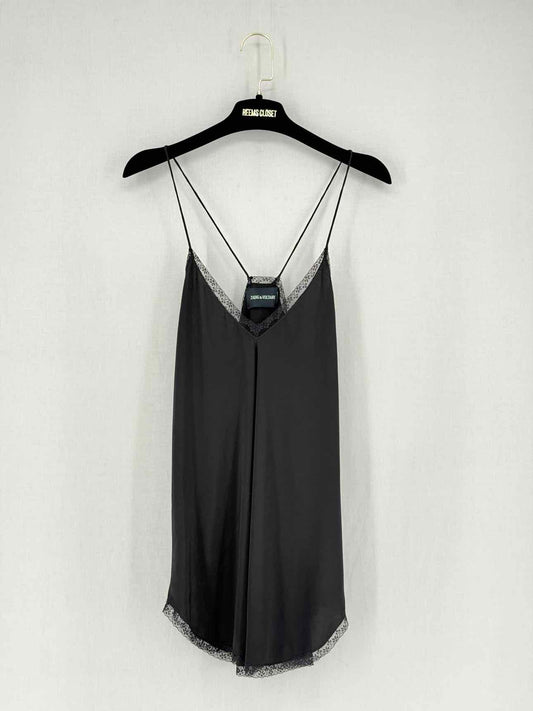 ZADIG & VOLTAIRE Black Lace Trim Size Small Camisole