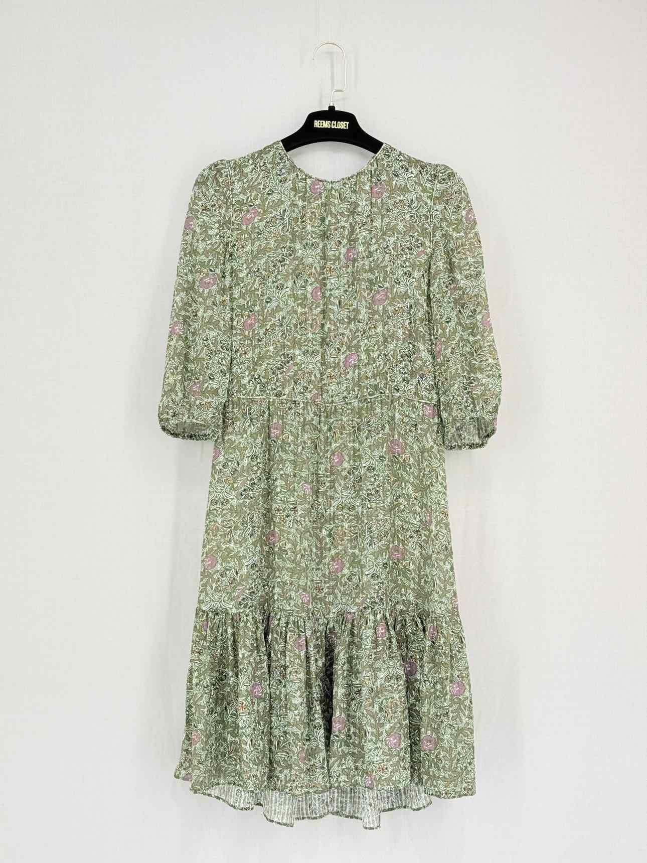 VANESSA BRUNO Green Multicolor Size US 2 Short Dress