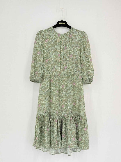 VANESSA BRUNO Green Multicolor Size US 2 Short Dress