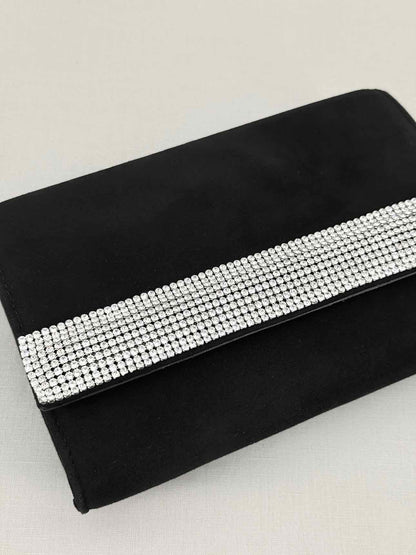 GIUSEPPE ZANOTTI Velvet Black Clutch