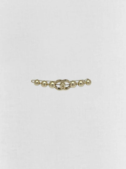 CHANEL Gold Beaded Hair Clip