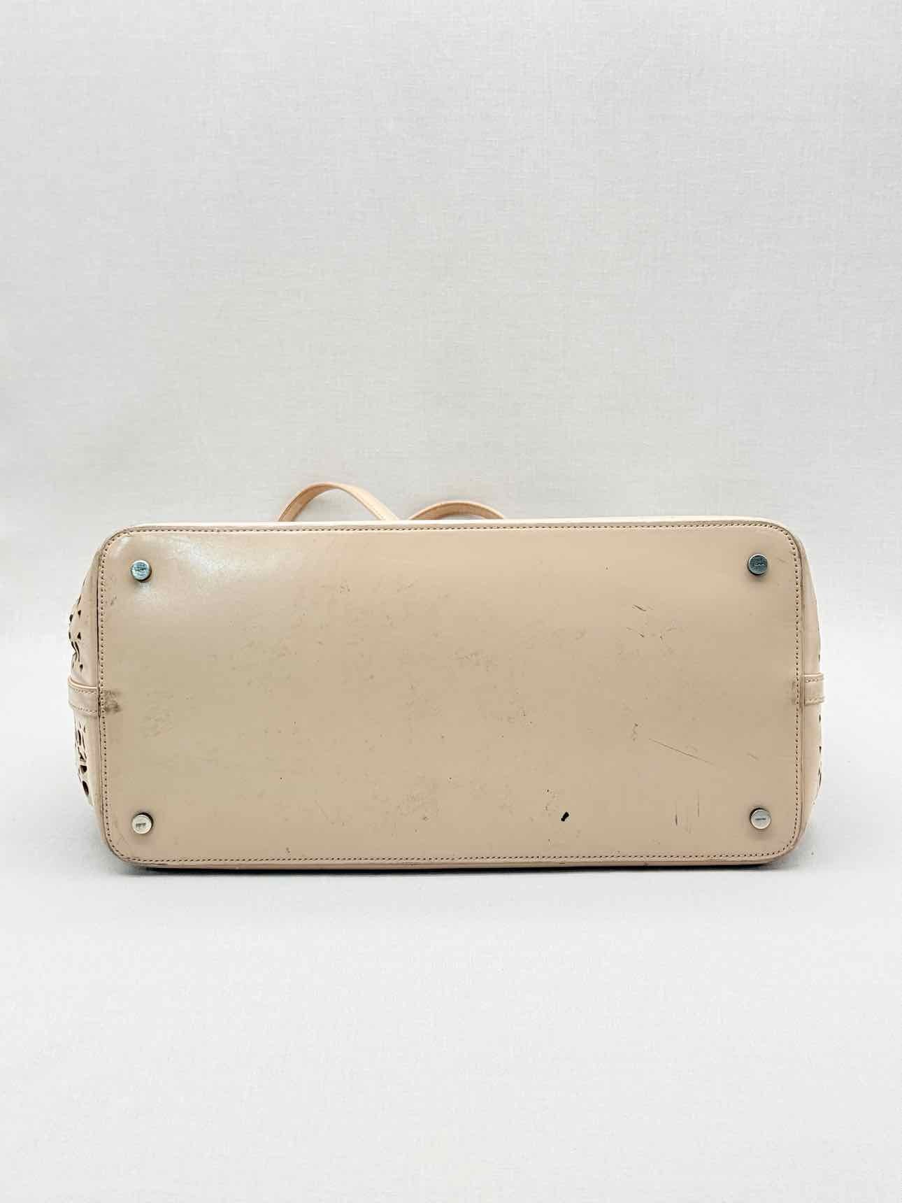 ALAIA Mina 25 Beige Tote Bag