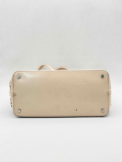 ALAIA Mina 25 Beige Tote Bag