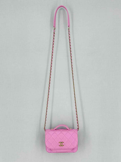 CHANEL Business Affinity Lilac Quilted Top Handle