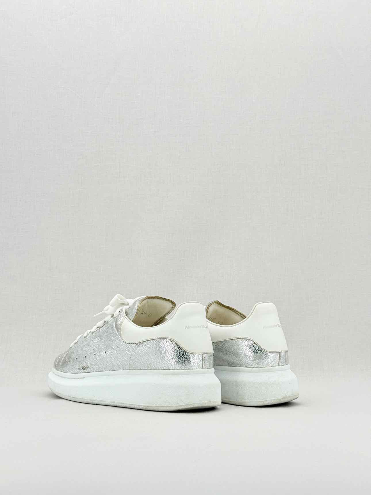 ALEXANDER MCQUEEN Metallic Silver Size EU 40 Sneakers