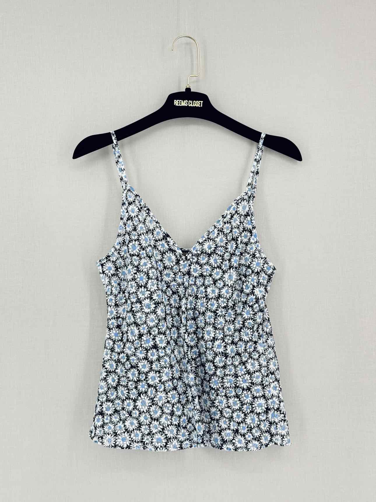 MAJE Blue Multicolor Daisy Print Size US 0 2 PC Top