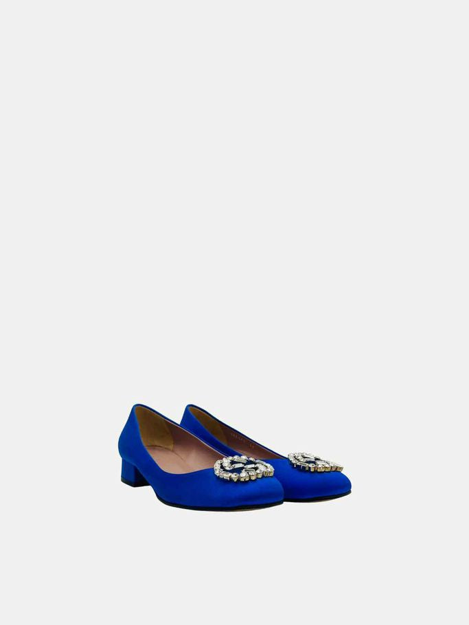 GUCCI GG Crystal Royal Blue Flats