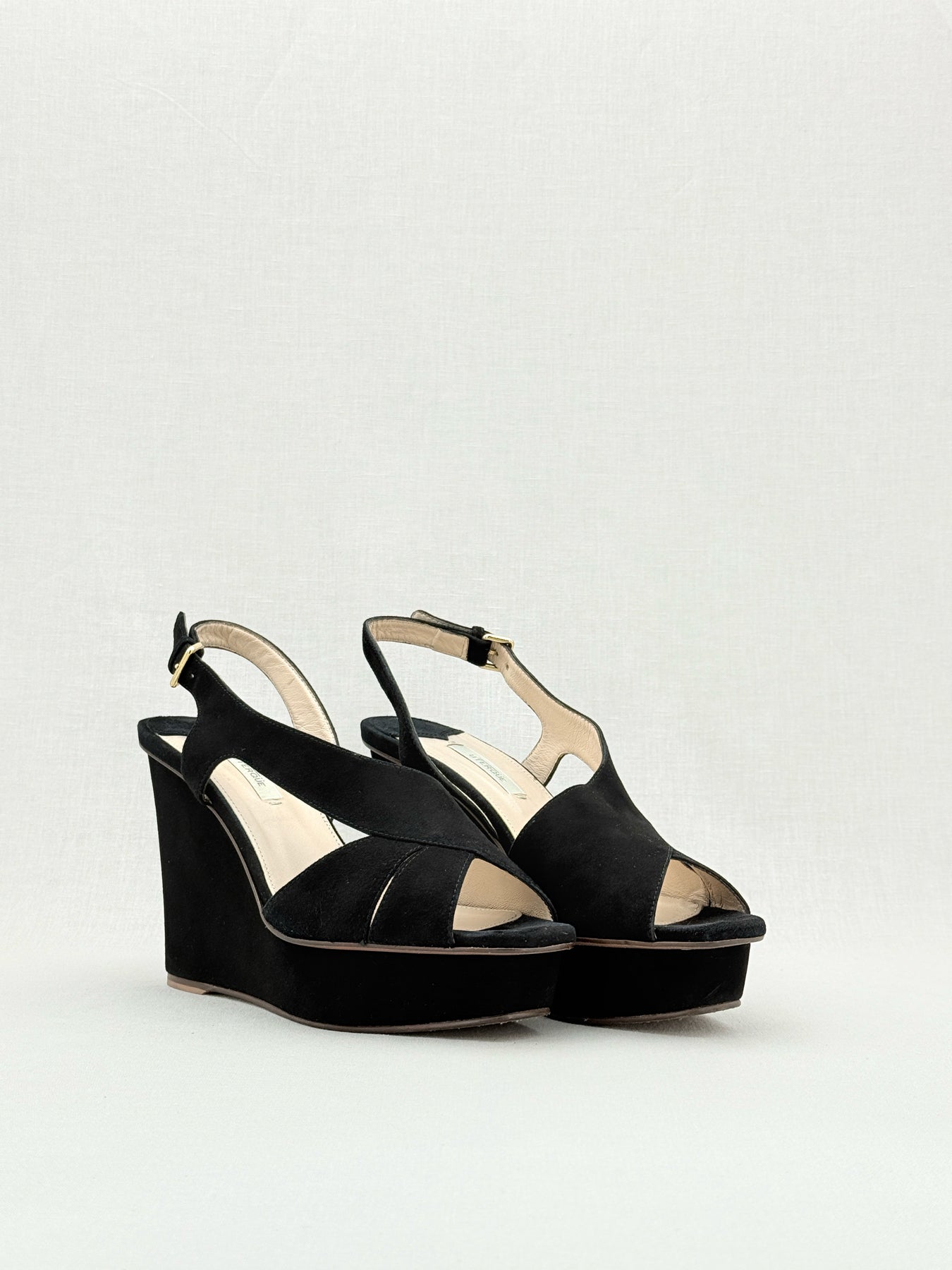 UTERQUE Black Size EU 41 Wedges