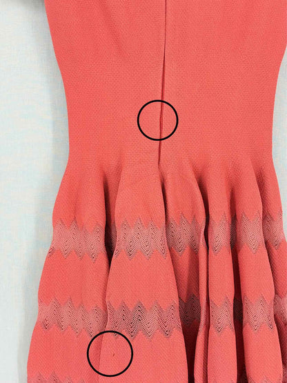 ALAIA Azzedine Coral Size US 2 Short Dress