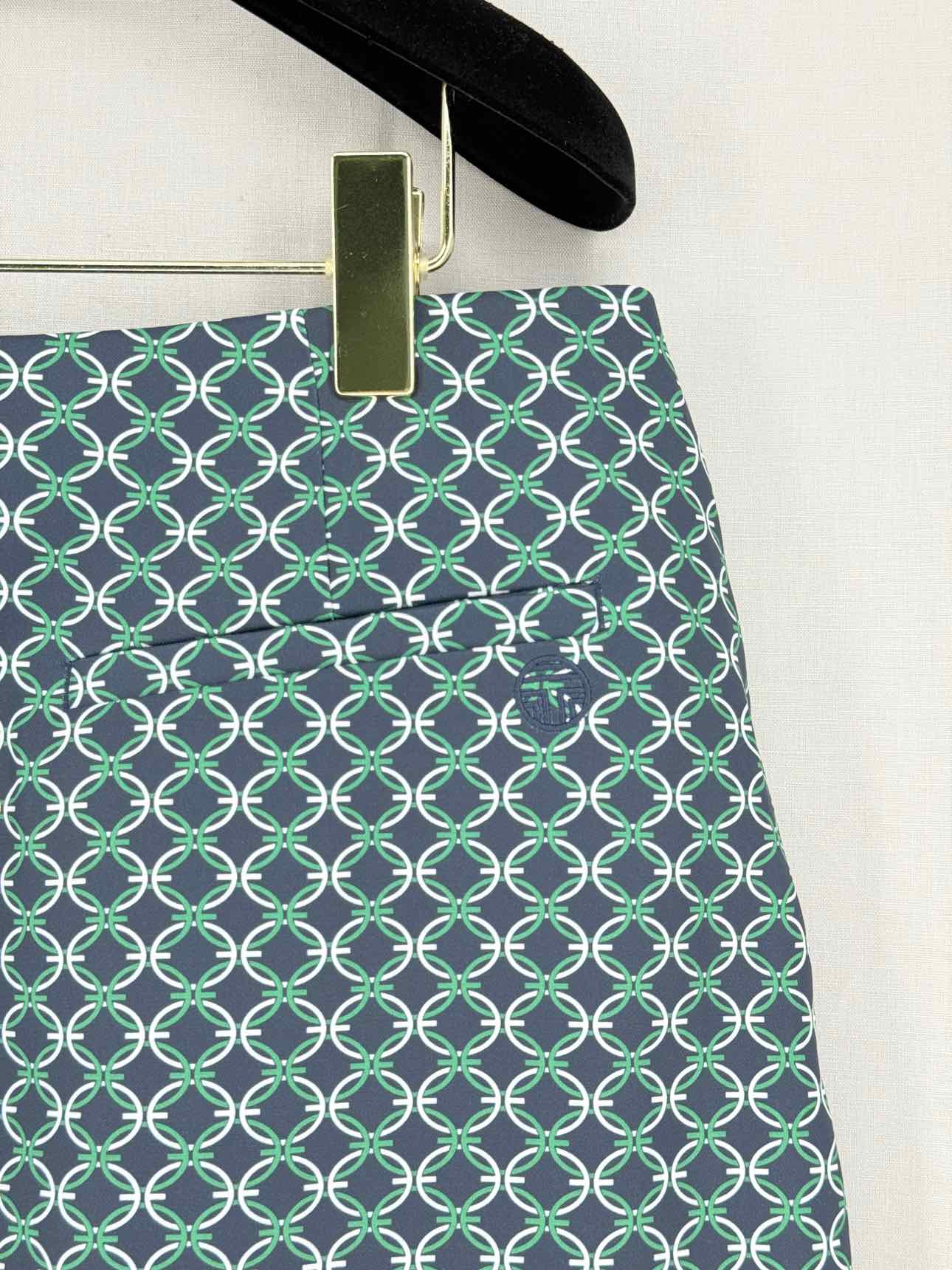 TORY SPORT Blue Multicolor Size Large Mini Skirt