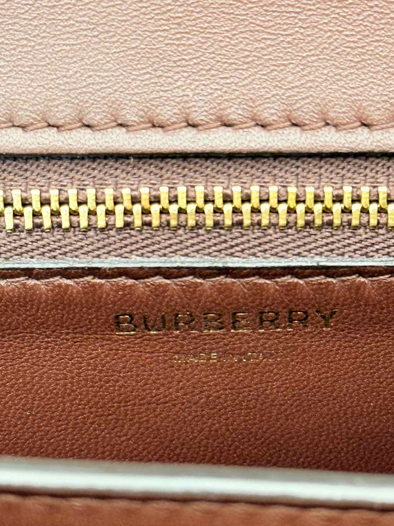 BURBERRY TB Flap Brown Multicolor Monogram Shoulder Bag