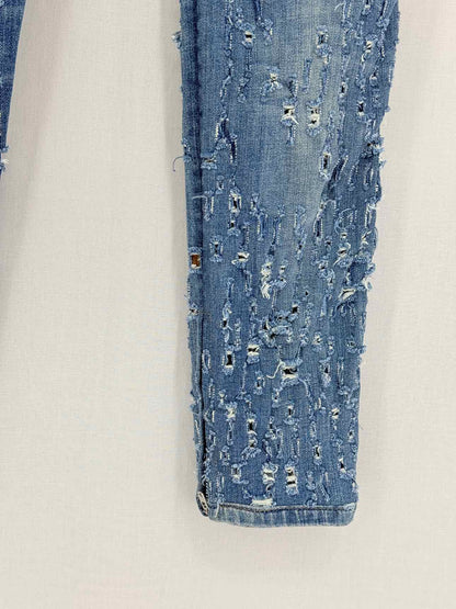 PHILIPP PLEIN Retro Superhero Blue Size 28 Jeans