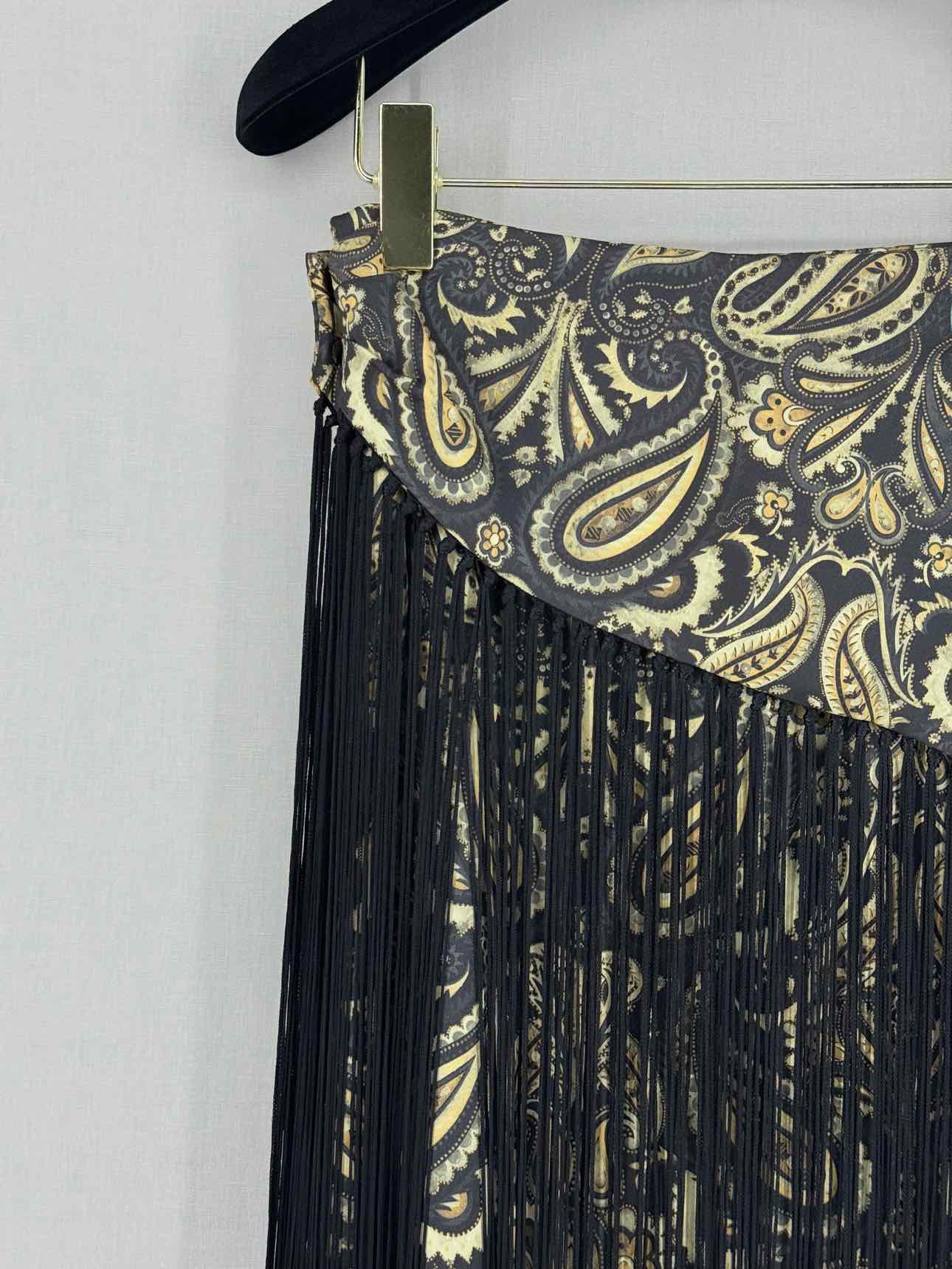 JONATHAN SIMKHAI Black Multicolor Size US 8 Midi Skirt