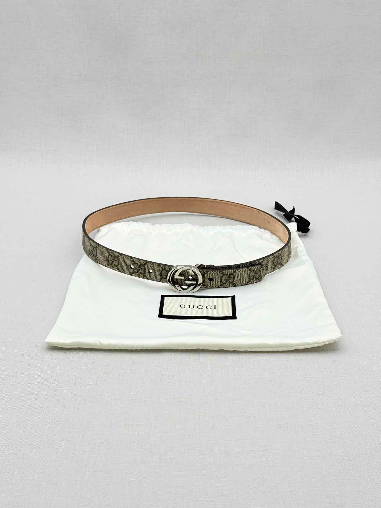 GUCCI Brown Monogram Belt