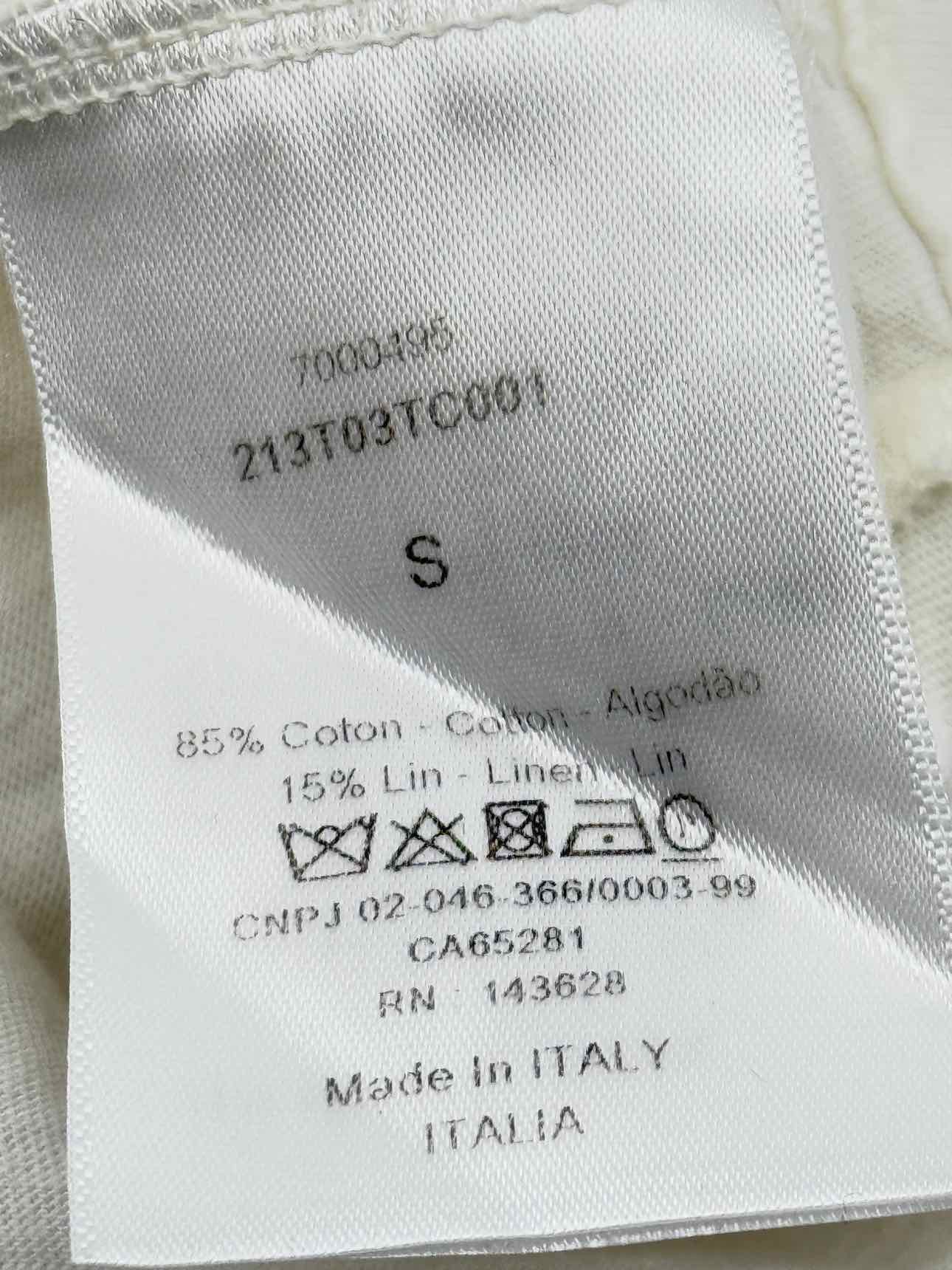 CHRISTIAN DIOR Off-white Size Small T-shirt
