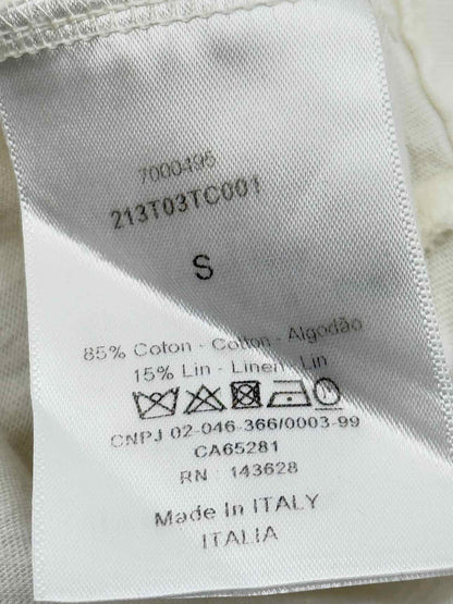 CHRISTIAN DIOR Off-white Size Small T-shirt