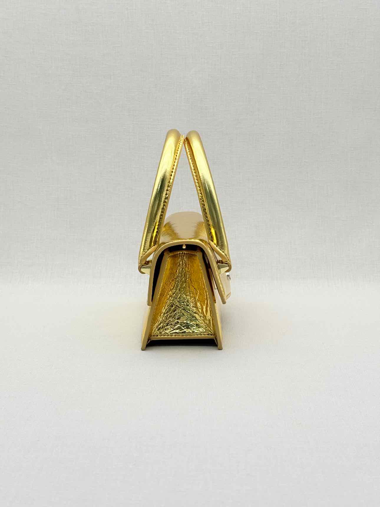 PATRIZIA PEPE Fly Bamby Metallic Gold Top Handle