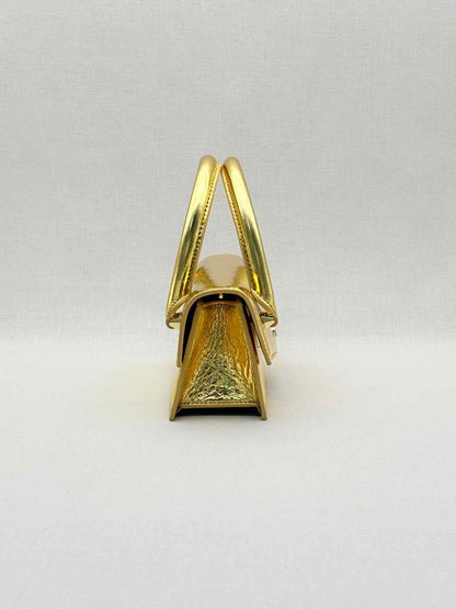 PATRIZIA PEPE Fly Bamby Metallic Gold Top Handle