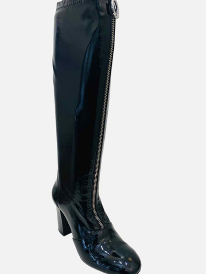 BOUTIQUE MOSCHINO Black Knee High Boots 38