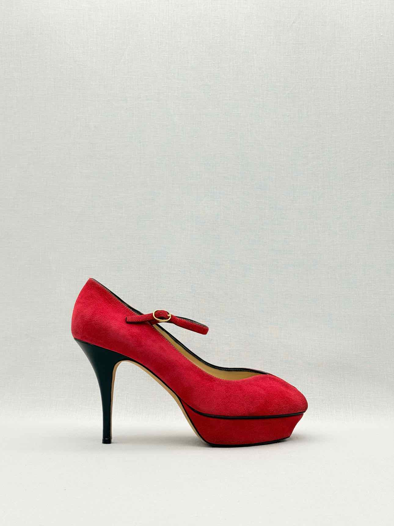 YSL Red Size EU 40 Mary Janes
