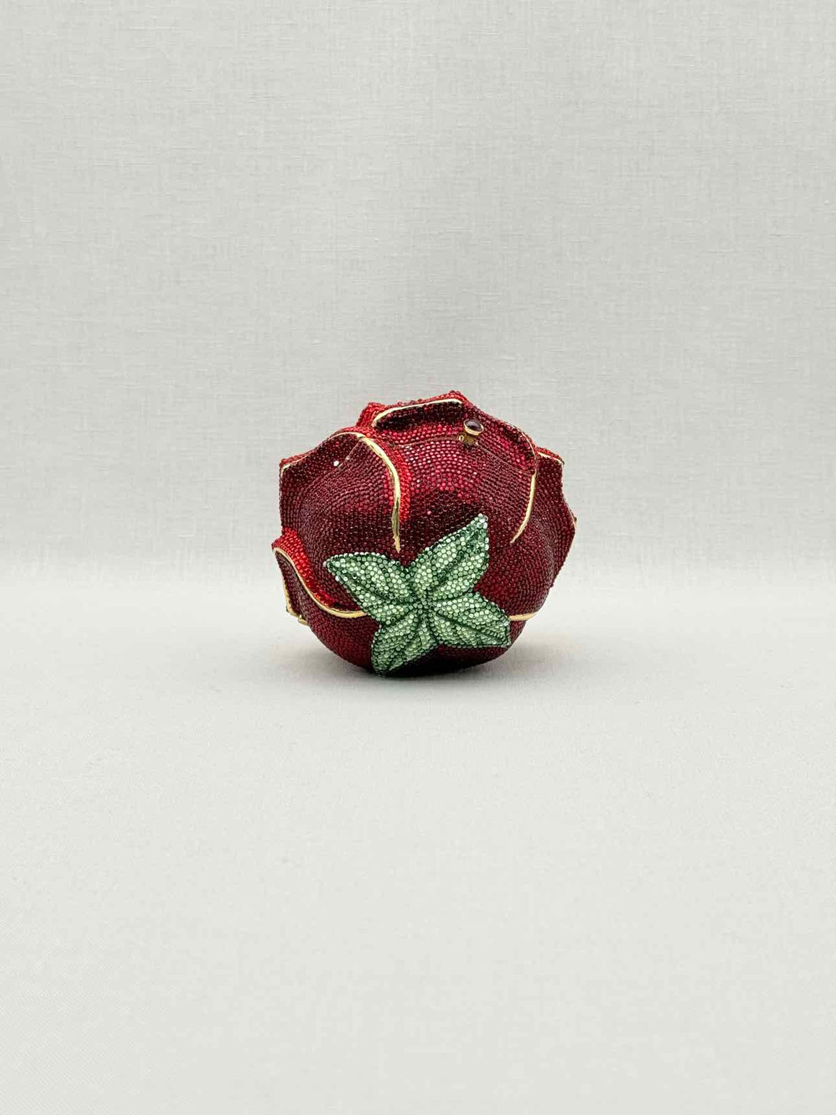 JUDITH LEIBER Minaudière Red & Green Clutch