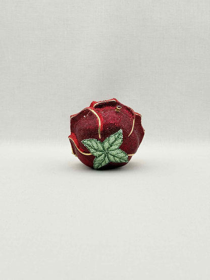 JUDITH LEIBER Minaudière Red & Green Clutch