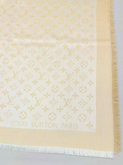 LOUIS VUITTON White Monogram Shawl