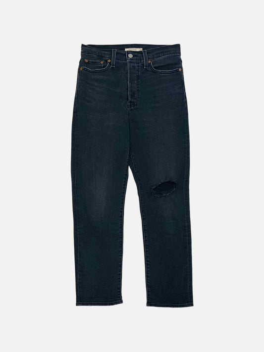 LEVIS Wedgie Straight Black Jeans