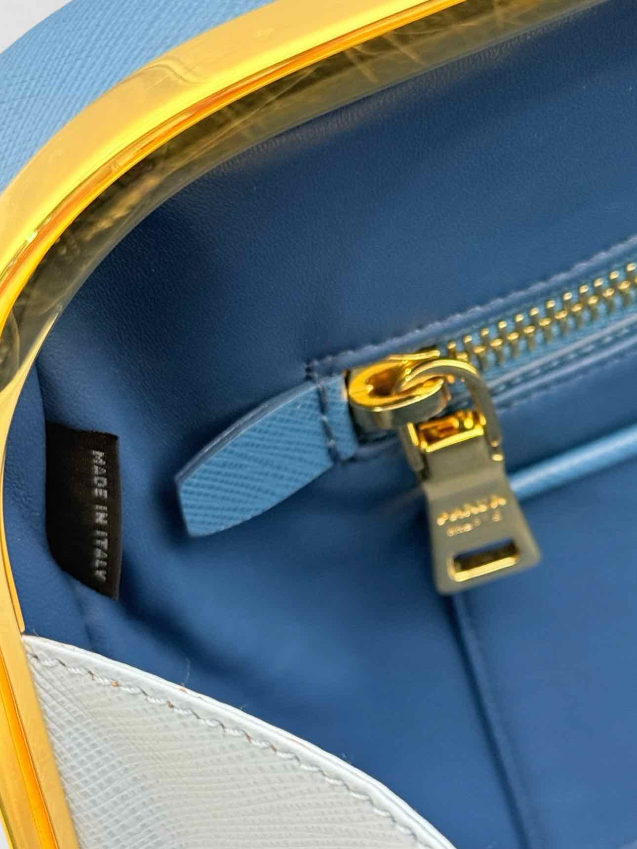 PRADA Pyramid Light Blue Top Handle