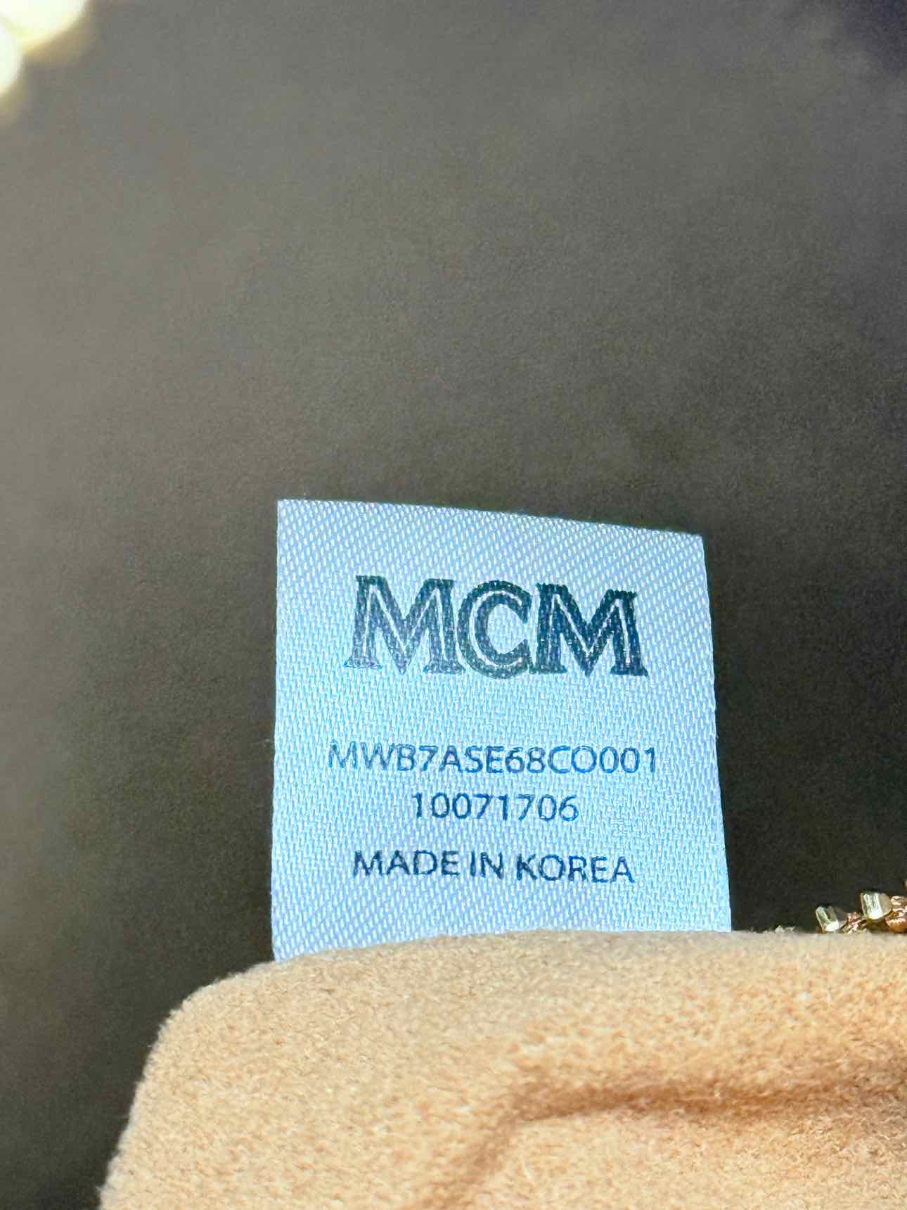 MCM Boston Brown Monogram Top Handle