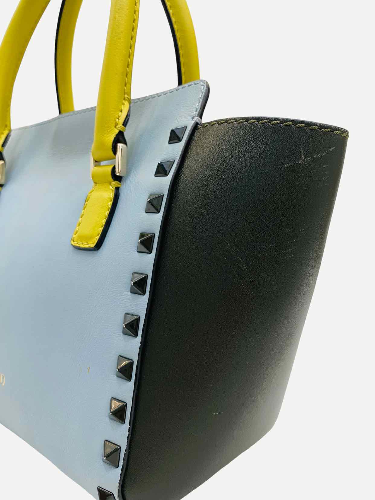 VALENTINO Rockstud Tricolor Tote Bag