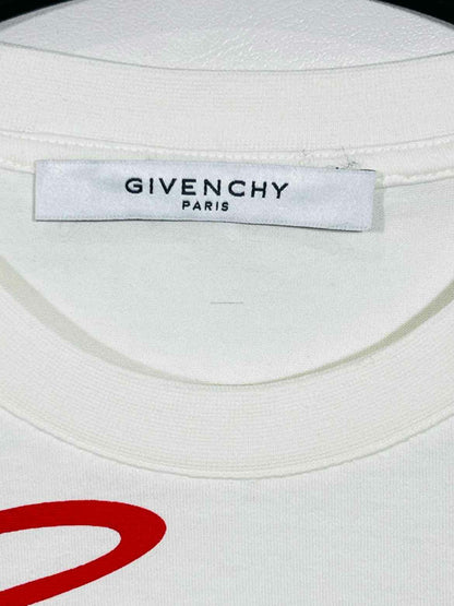 GIVENCHY White Multicolor Logo Size Small T-shirt