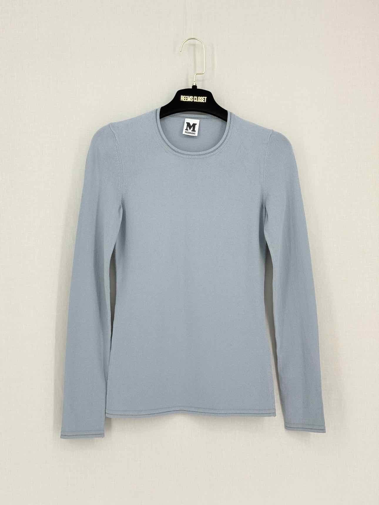 M MISSONI Pale Blue Size US 4 Sweatshirt