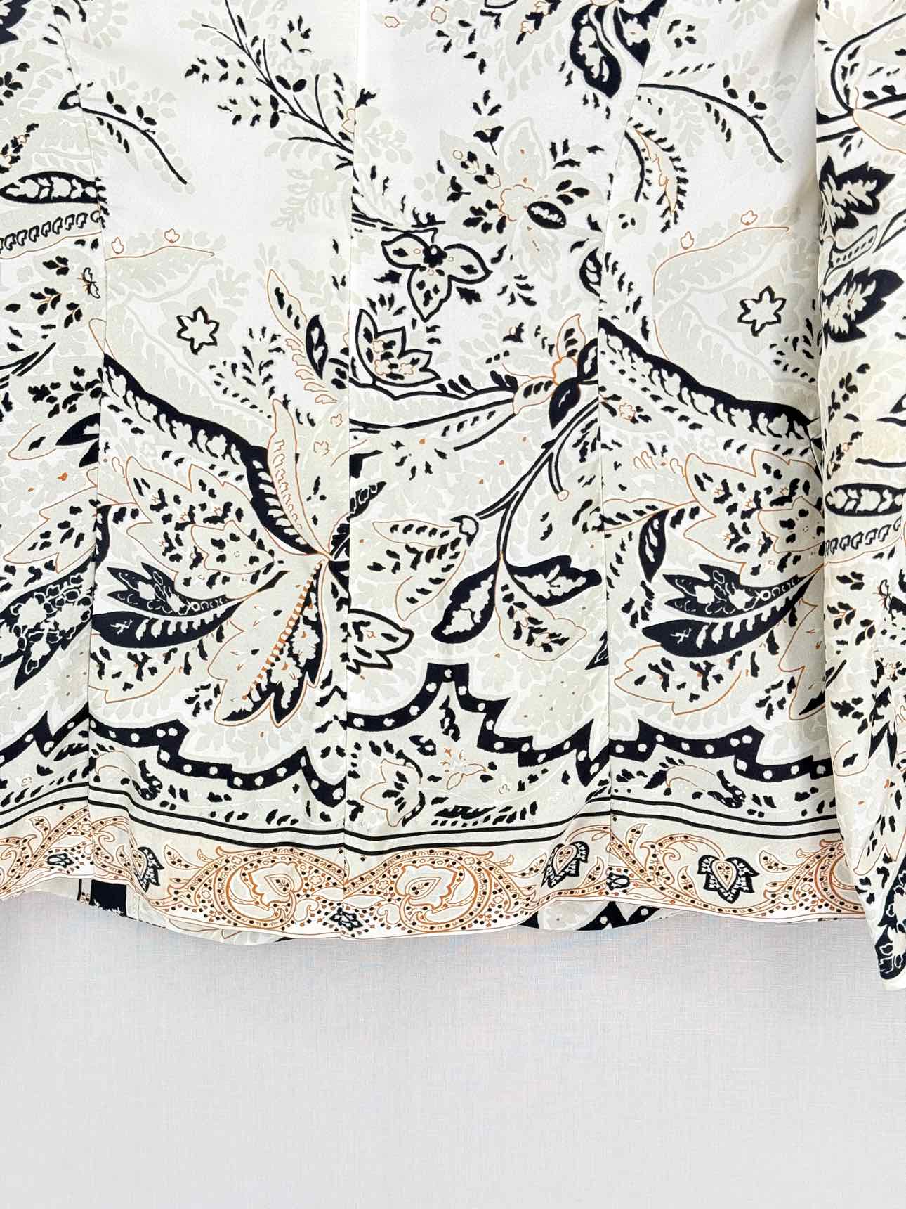 ETRO White Multicolor Paisley Print Size US 2 Blazer