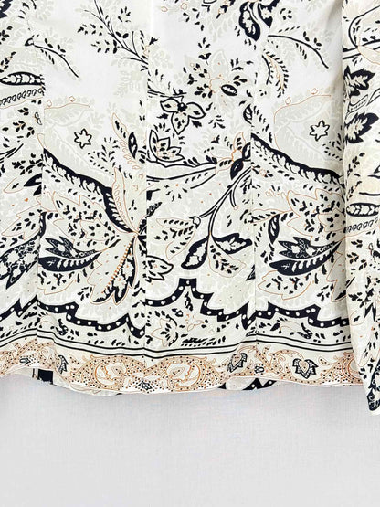ETRO White Multicolor Paisley Print Size US 2 Blazer
