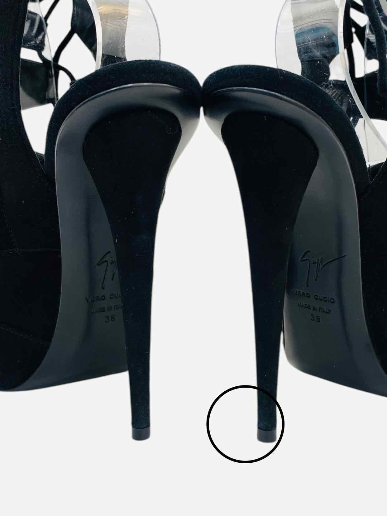 GUISEPPE ZANOTTI Black Size EU 38 Heeled Sandals