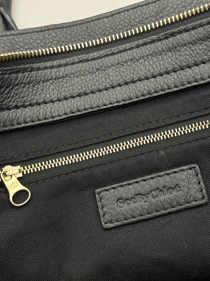 SEE BY CHLOE Paige Grey & Black Shoulder Bag