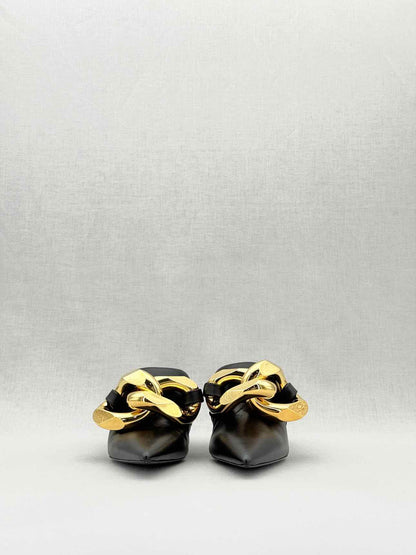 JW ANDERSON Chain Kitten Black Size EU 38 Mules