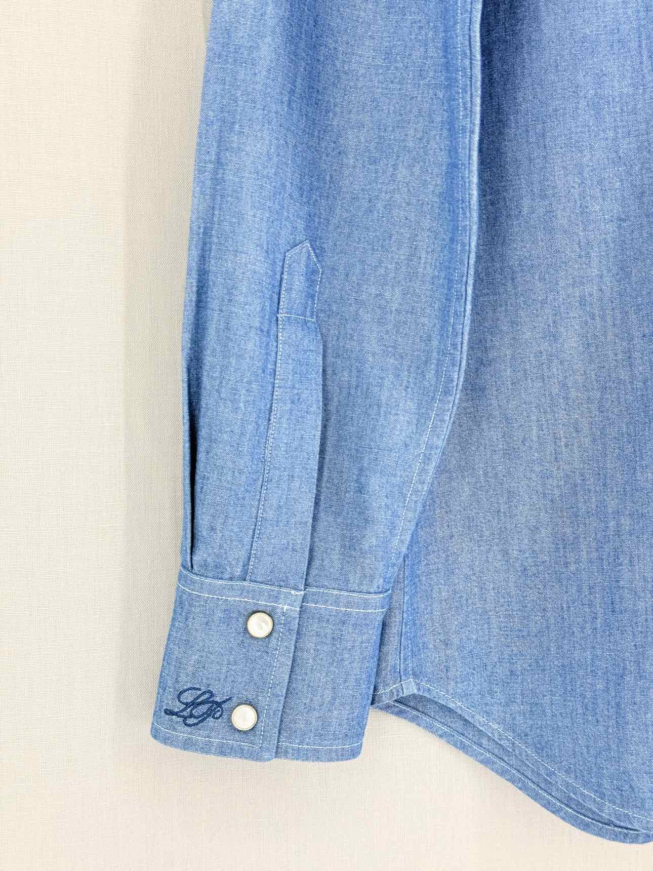 LORO PIANA Chambray Blue Size US 4 Shirt