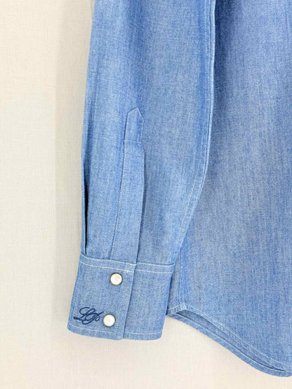 LORO PIANA Chambray Blue Size US 4 Shirt
