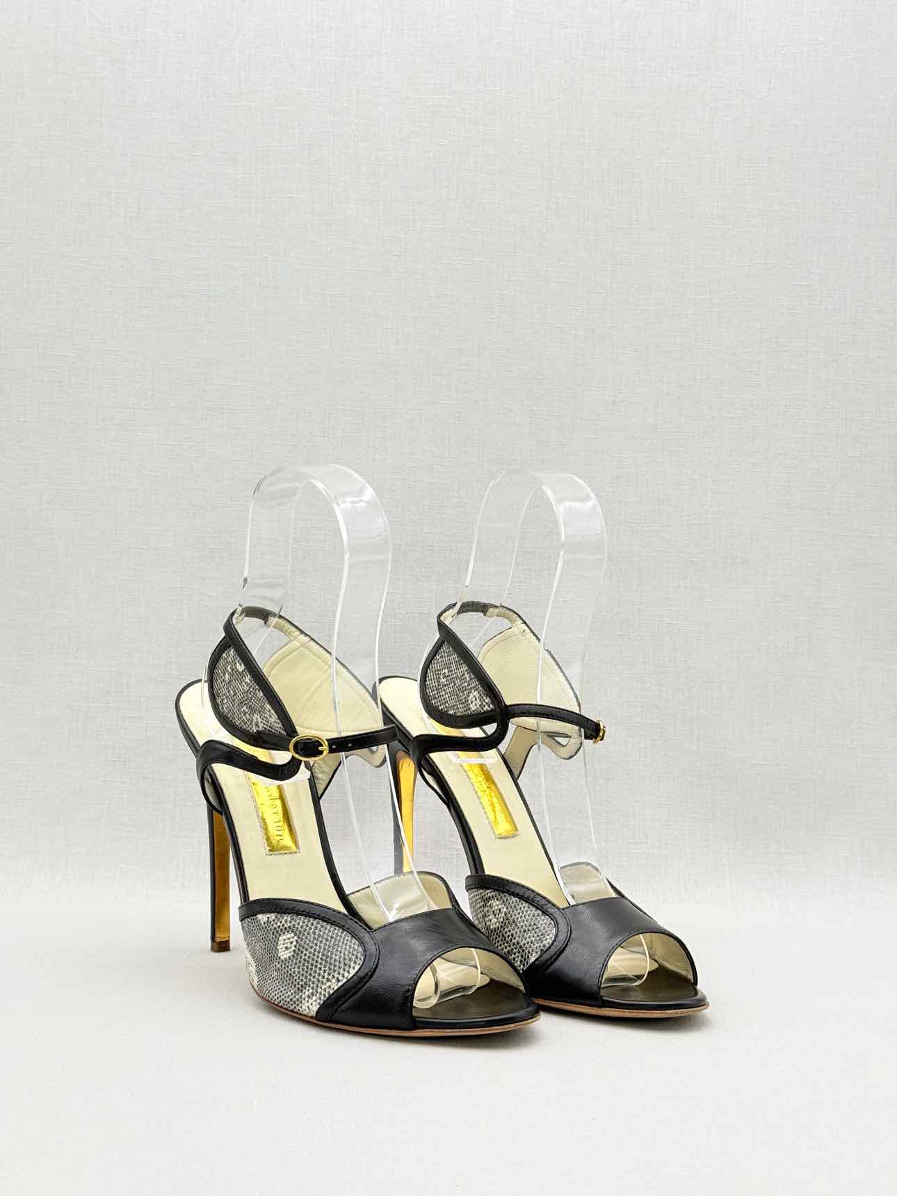 RUPERT SANDERSON Avril Black Size EU 40 Heeled Sandals
