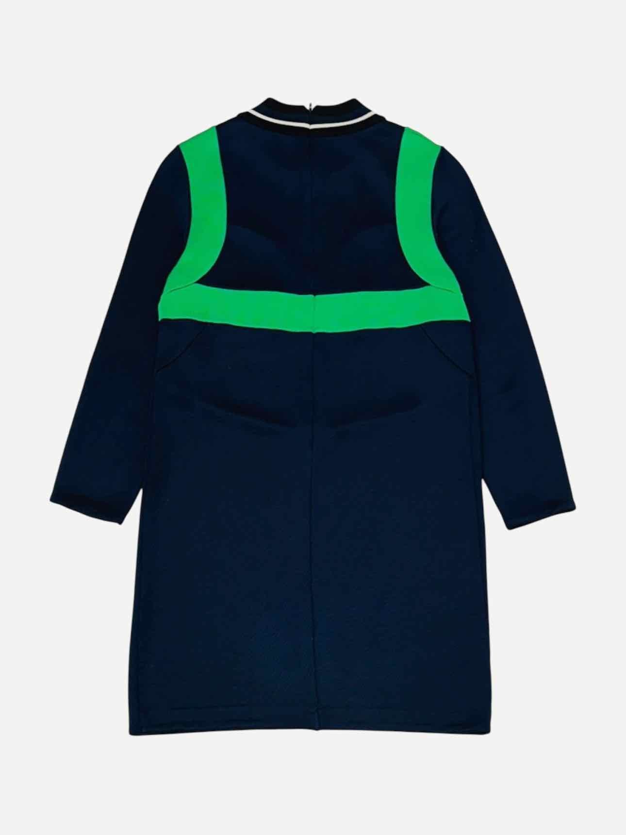 PRADA Blue & Green Colorblock Size US 4 Short Dress