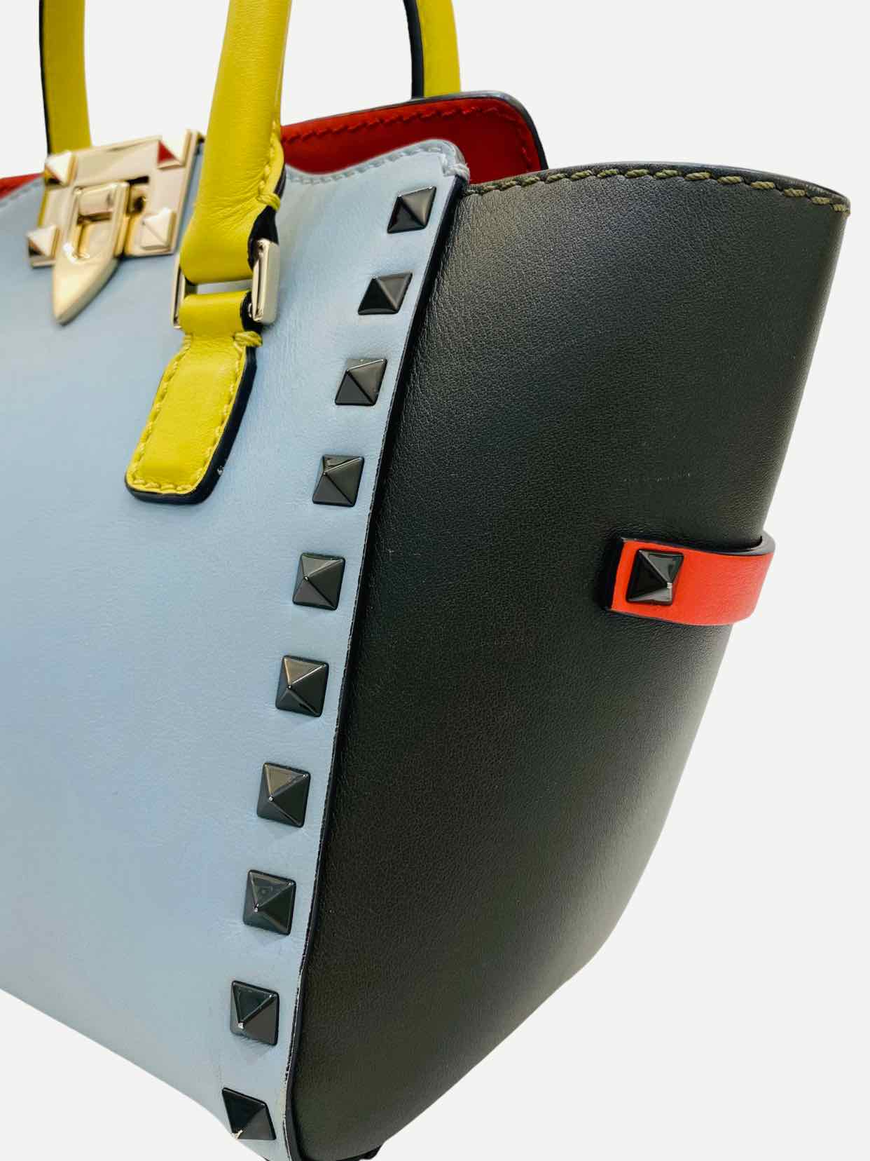 VALENTINO Rockstud Tricolor Tote Bag