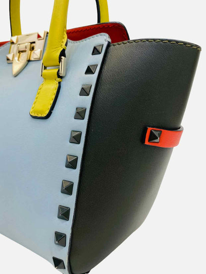 VALENTINO Rockstud Tricolor Tote Bag