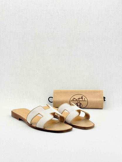 HERMES ORAN Beige Size EU 38 Sandals