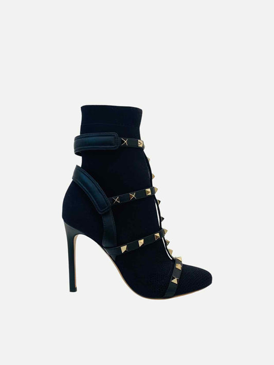 VALENTINO Rockstud Black Booties 35